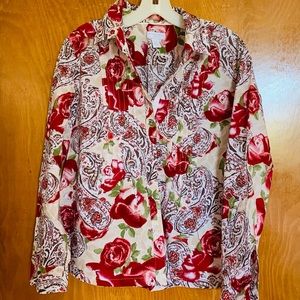 Charter Club Floral Long Sleeve Tee